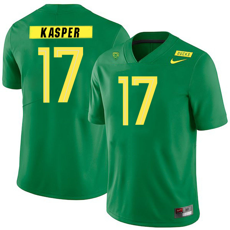 Men #17 Kyler Kasper Oregon Ducks College Football Jerseys Stitched Sale-Green - Click Image to Close